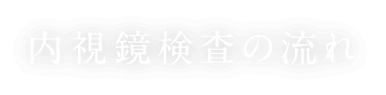 内視鏡検査の流れ